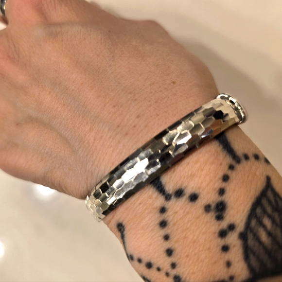 Sterling Silver Bangle and Ring Set - Picture 2 of 8